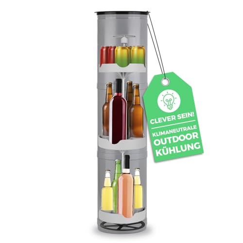 EASYmaxx Flaschenkühler Outdoor | Flaschen- und Dosen-Kühler | Erdloch Bierkühler | Bis zu 13 Flaschen & Dosen (0,33l bis 1 l) | Klimaneutral und Effizient Getränke & Speisen lagern von EASYmaxx