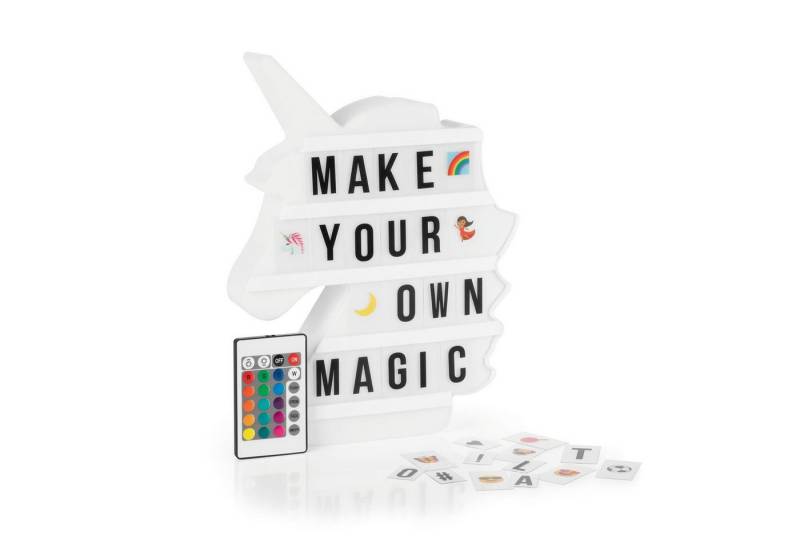 EASYmaxx LED Dekolicht LED-Leuchtkasten Einhorn 173 Buchstaben & 150 Moodjis EASYmaxx LED Dekolicht LED-Leuchtkasten Einhorn 173 Buchstaben & 150 Moodjis von EASYmaxx
