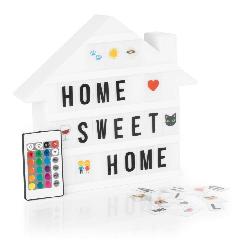 LED-Leuchtkasten Haus - 173 Buchstaben & 150 Moodjis von EASYmaxx