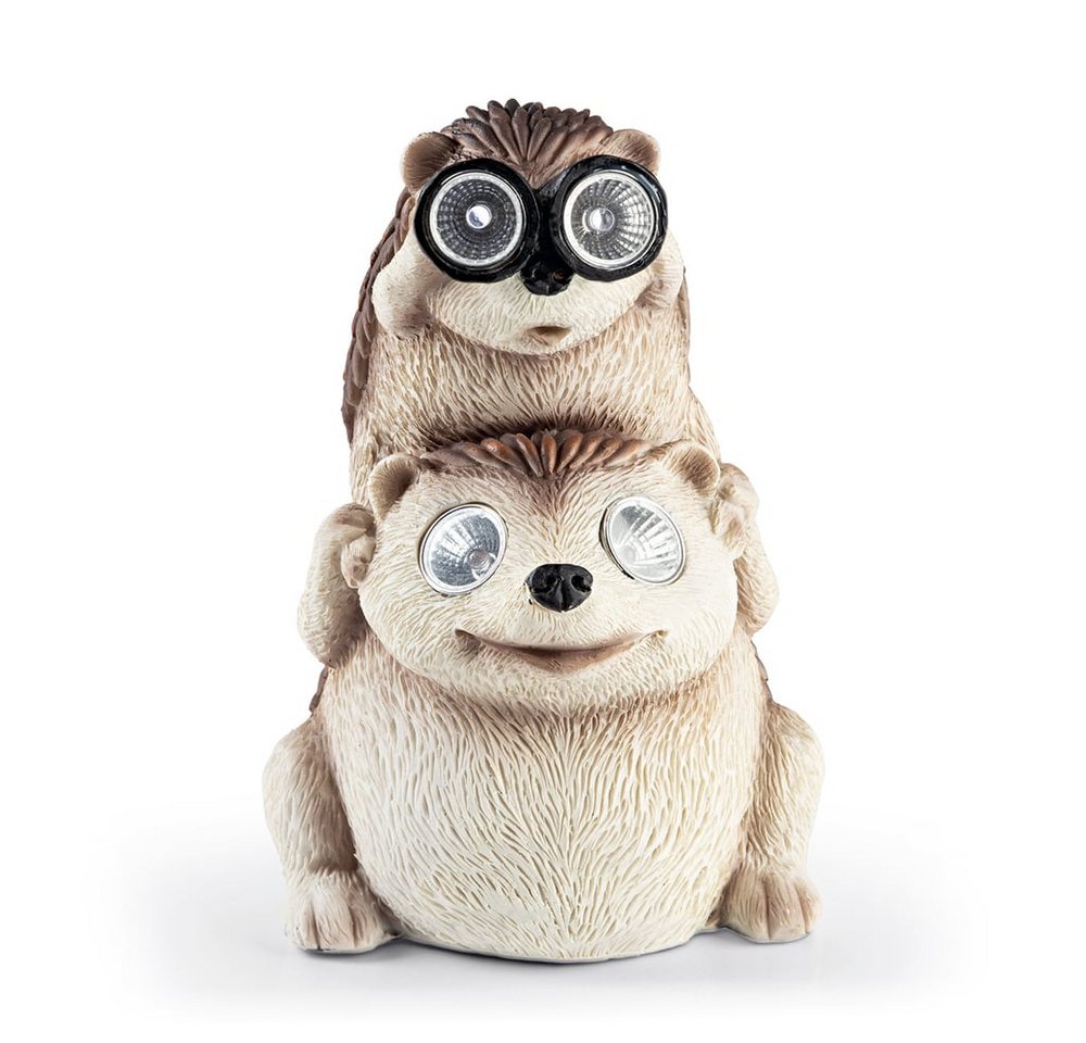 EASYmaxx LED Solarleuchte Igel mit Fernglas, Igel Fernglas, Kabellos mit automatischem Tageslichtsensor von EASYmaxx