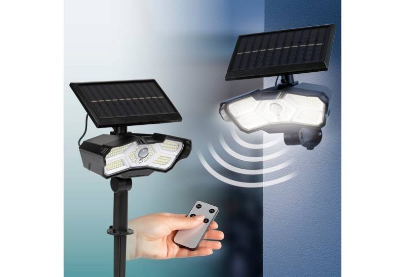 EASYmaxx LED Solarleuchte LED-Solarstrahler Bewegungsmelder schwarz von EASYmaxx