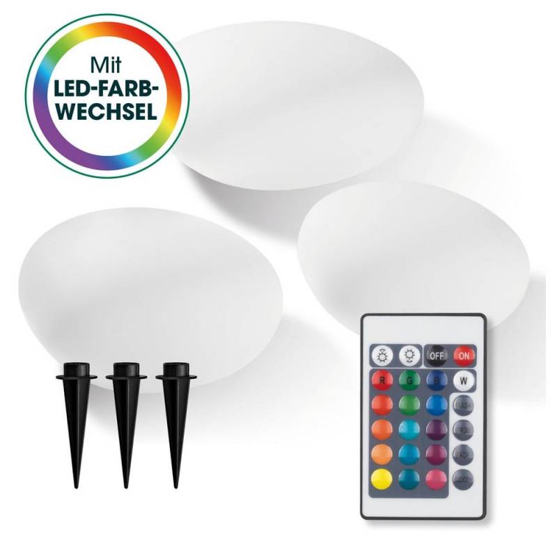 EASYmaxx LED Solarleuchte mit Farbwechsel, Deko Gartenleuchte mit LED Beleuchtung, Wunderschöne Lichteffekte mit Tageslichtsensor In & Outdoor von EASYmaxx
