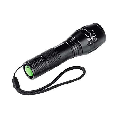 EASYmaxx Security Funktions-Taschenlampe 4,5 V | LED Licht-Reichweite bis zu 150 Meter, Taschenlampe mit 5 Modi, Schocklicht-Funktion für Notfälle | Batterien enthalten [bis zu 400 Lumen] von EASYmaxx