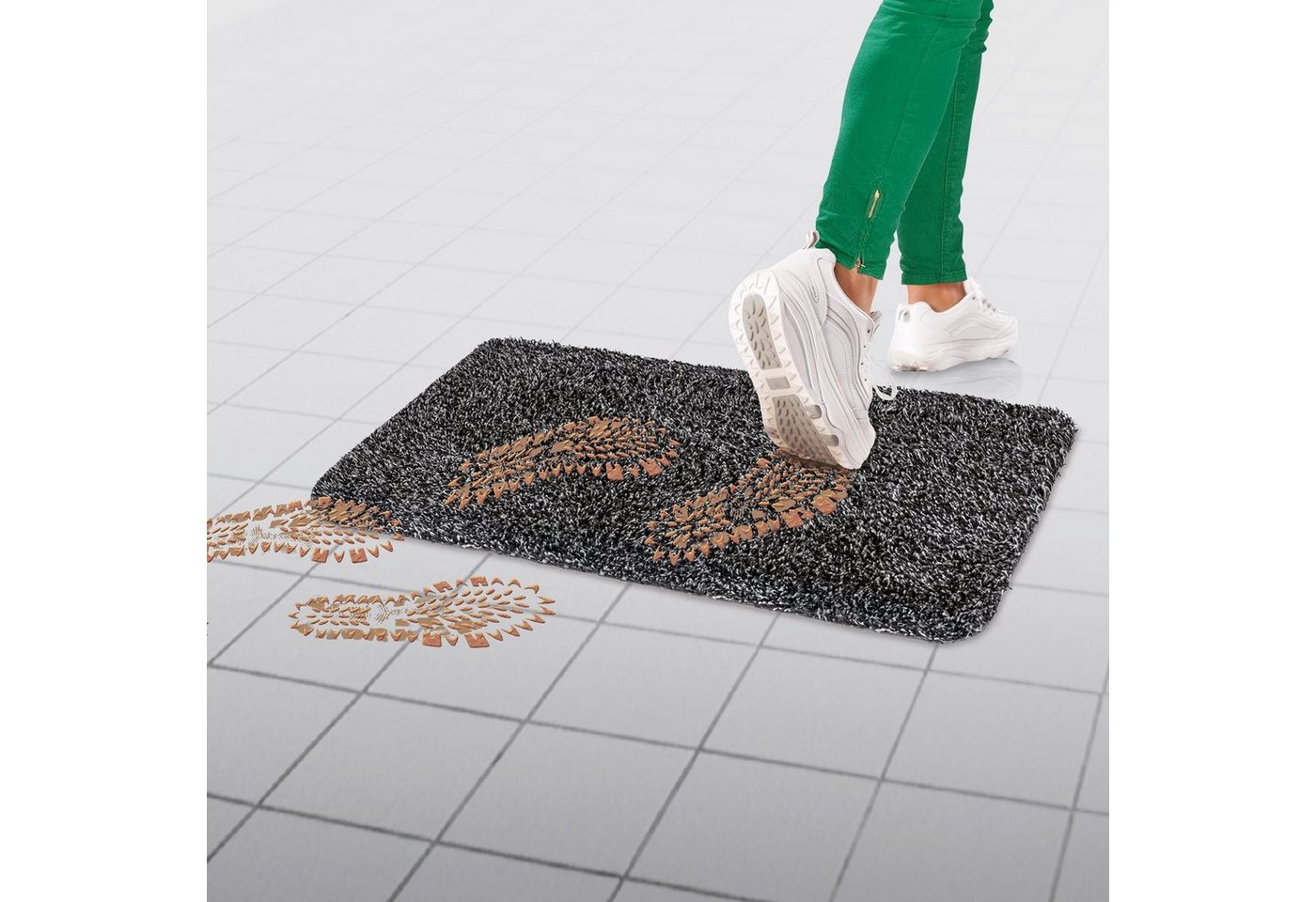 Fußmatte Schmutzfangmatte Magic Step 40x60cm grau, EASYmaxx von EASYmaxx