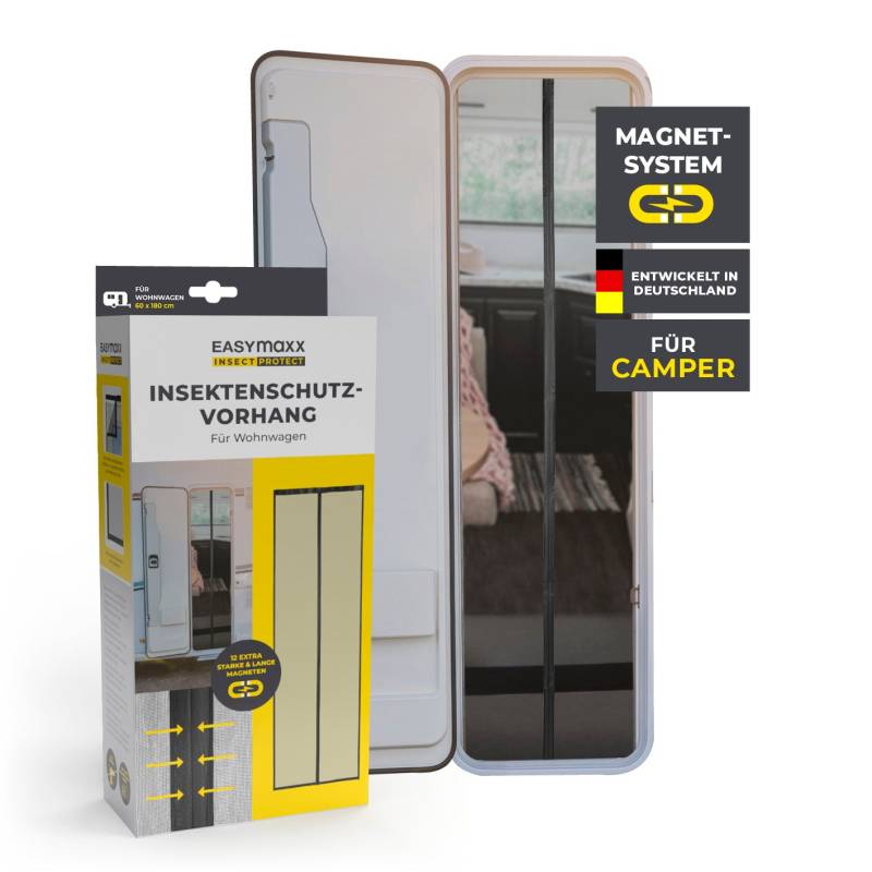 Insektenschutzvorhang für Wohnwagen - 60 x 180 cm Insektenschutzvorhang für Wohnwagen - 60 x 180 cm von EASYmaxx