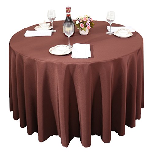 Heheja Pure Farbe Tischtücher Ornamente Eckig Rund Tischdecke Dunkel Kaffee 140 * 180cm von EATAN