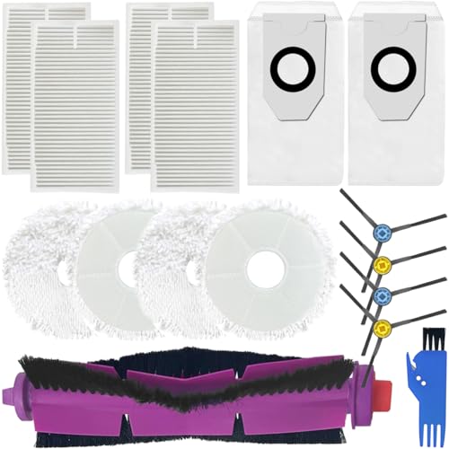EATBALE 15-teiliges Zubehör für Eureka J12 Ultra, für Midea V12 Roboterstaubsauger 1 Rollenbürste Hauptbürste 4 Seitenbürsten 4 Hepafilter 4 Wischpads Mopptücher 2 Staubbeutel Ersatzteile EATBALE 15-teiliges Zubehör für Eureka J12 Ultra, für Midea V12 Roboterstaubsauger 1 Rollenbürste Hauptbürste 4 Seitenbürsten 4 Hepafilter 4 Wischpads Mopptücher 2 Staubbeutel Ersatzteile von EATBALE