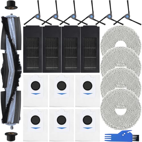 EATBALE 21 Stück Ersatzteile für Ecovacs Deebot X2 / X2 Omni / X2 Pro / DEX86 Roboter Staubsauger 1 x Hauptbürste 6 x Seitenbürsten 6 x Staubbeutel 4 x Hepa-Filter 4 x Wischpad Zubehörsatz EATBALE 21 Stück Ersatzteile für Ecovacs Deebot X2 / X2 Omni / X2 Pro / DEX86 Roboter Staubsauger 1 x Hauptbürste 6 x Seitenbürsten 6 x Staubbeutel 4 x Hepa-Filter 4 x Wischpad Zubehörsatz von EATBALE