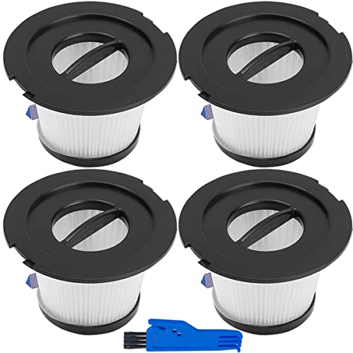 EATBALE 4 Stück HEPA Ersatzfilter für Moosoo K17 Akku Staubsauger, Zubehör Staubbehälter Filter mit Sieb (4 HEPA Filter + 4 Sieb + Reinigungsbürste) von EATBALE