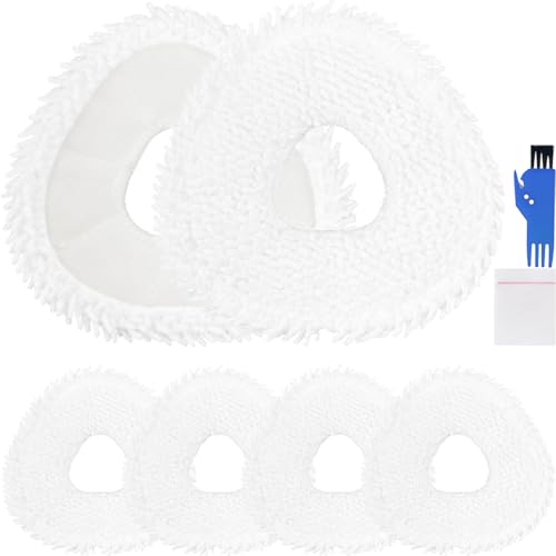 EATBALE 6er-Pack Wischtücher Ersatzteile für Narwal Freo/Freo X Ultra/Freo Z Ultra / J4 / J4 Lite Saugroboter Wischpad Mikrofasertuch Waschbar Wiederverwendbar Universal Aufsatz Zubehörset von EATBALE