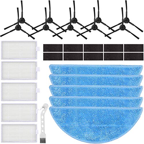 EATBALE Ersatzteil-Kit für ZACO v5s pro V5x, für ILIFE V5s pro V5s V5 V3 V3s Saugroboter (Mopptuch, Seitenbürsten, Filter, Reinigungswerkzeug), 31 Stück von EATBALE