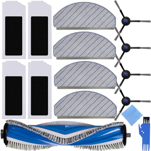 EATBALE Zubehörset für Ecocacs Deebot N20 / N20 Plus/Pro Plus Roboterstaubsauger Hauptbürste Seitenbürste Hepa Filter Wischpad Mikrofasermopptuch Randbürste Ersatzteile (13 Stück) von EATBALE