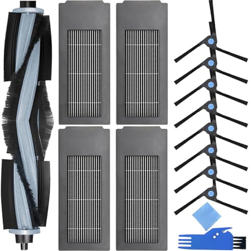 EATBALE Ersatzteile für Ecovacs Deebot X2 X2 Omni X2 Pro DEX86 Roboterstaubsauger Ersatzzubehörset 1 Hauptbürste 4 Filter 8 Seitenbürsten (Nicht für T30S Combo) von EATBALE