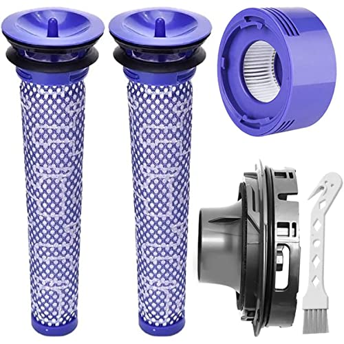 EATBALE Filter für Dyson V7 V8-Staubsauger, mit 1 hintere Motorabdeckung, 1 hinterer Filter, 2 Vorfilter, 1 Reinigungsbürste (5er Pack) von EATBALE