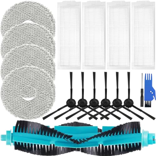 EATBALE Zubehörsatz für Cecotec Conga 11090 Staubsaugerroboter 1 Hauptbürste 6 Seitenbürsten 4 Hepa-Filter 4 Wischpad Mop-Tücher Aufsatz-Ersatzteile Walzenkantenbürste Wischpad Universal EATBALE Zubehörsatz für Cecotec Conga 11090 Staubsaugerroboter 1 Hauptbürste 6 Seitenbürsten 4 Hepa-Filter 4 Wischpad Mop-Tücher Aufsatz-Ersatzteile Walzenkantenbürste Wischpad Universal von EATBALE
