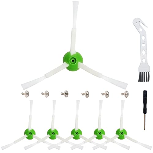 EATBALE Seitenbürsten Ersatz für iRobot Roomba I&E&J Serie i7 i7+/Plus i3+ i3 i4 i6 j7 j7+/Plus E5 E6 E7 5150 6198 7150 Roboter Staubsauger Ersatzteile Zubehör Inklusive 6 Seitenbürste, 6 Schrauben von EATBALE