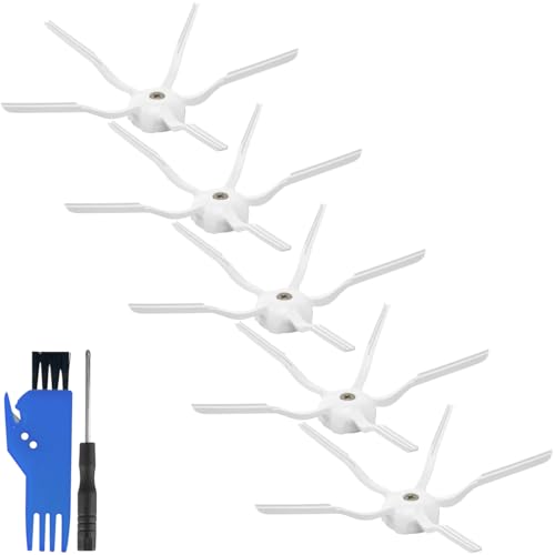 EATBALE Seitenbürsten-Zubehörsatz für Roborock Q7 Q7+ Q7 Max Q7 Max+ E5 S5 Max S6 S6 Pure S7 S7+ S7 Pro Ultra S8 S8+ S8 Pro Ultra Roboterstaubsauger Weiche Silikonkantenbürste Universal-Ersatzteile von EATBALE