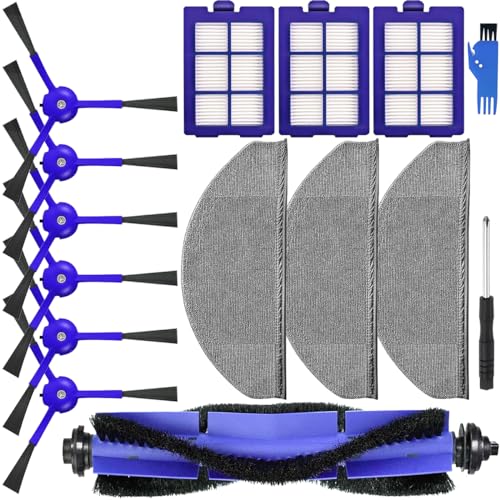 EATBALE X8 Ersatzteile Zubehör Set für Eufy RoboVac X8 Serie Hybrid Saugroboter Ersatz Zubehör Kit, 1 Hauptrollbürste, 3 HEPA Filters, 6 Seitenbürsten, 4 Mikrofasermopptuch (13 Stück) von EATBALE