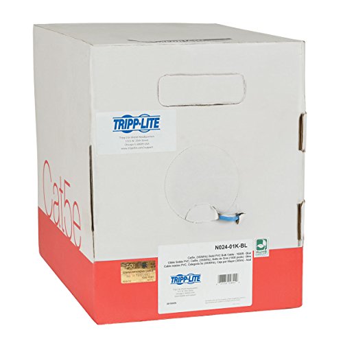 Tripp Lite N024-01K-BL Cat5e 350 MHz PVC-Verlegekabel Plenum-eingestuft (UTP) Ethernet-Kabel - Blau, 304,8 m von Tripp Lite