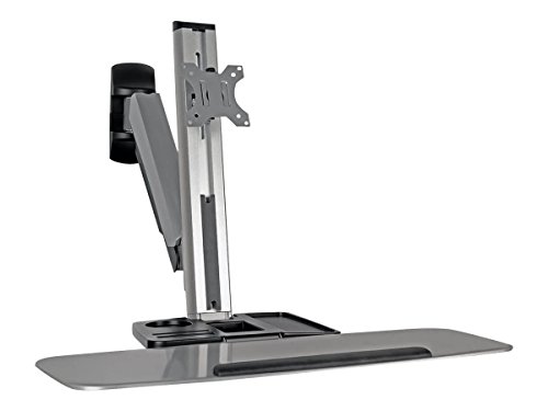 Tripp Lite Wall Mount for Sit Stand Desktop Workstation Height-Adjustable Standing Desk, Single Display (WWSS1332W),Silver von Tripp Lite