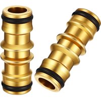 Eaudacè - 2er-Pack Messing-Gartenschlaucharmaturen für Gartenschlauch-Wasserhähne (doppelter Messing-Stecker) von EAUDACÈ