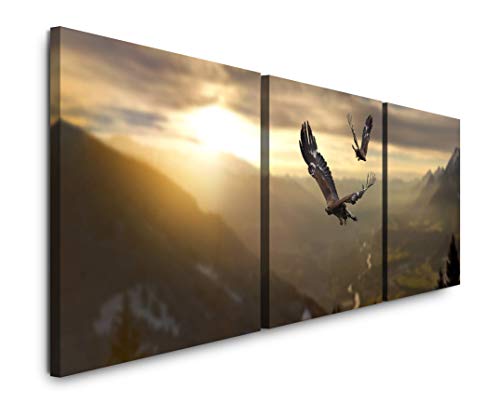 EAUZONE GmbH Adler in Einer Gebirgslandschaft 220 x 70cm - 3 Bilder je 70x70cm Bild XXL Panorama Deko Wandbilder auf Leinwand EAUZONE GmbH Adler in Einer Gebirgslandschaft 220 x 70cm - 3 Bilder je 70x70cm Bild XXL Panorama Deko Wandbilder auf Leinwand von EAUZONE GmbH