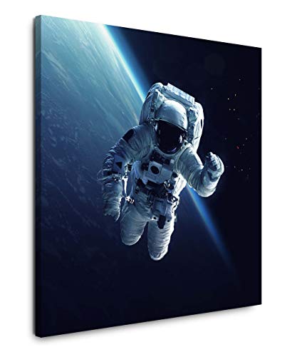 EAUZONE GmbH Astronaut im Weltall 60x60cm Wandbild auf Leinwand, Kunstdruck Moderne Bilder von EAUZONE GmbH