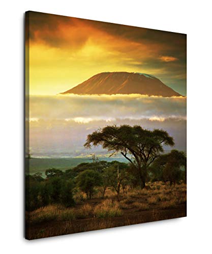 EAUZONE GmbH Kilimandscharo 60x60cm Wandbild auf Leinwand, Kunstdruck Moderne Bilder von EAUZONE GmbH