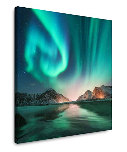 EAUZONE GmbH Polarlichter 60x60cm Wandbild auf Leinwand, Kunstdruck Moderne Bilder von EAUZONE GmbH