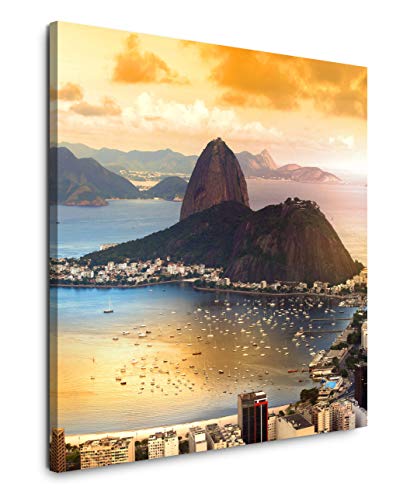 EAUZONE GmbH Rio De Janeiro 60x60cm Wandbild auf Leinwand, Kunstdruck Moderne Bilder von EAUZONE GmbH