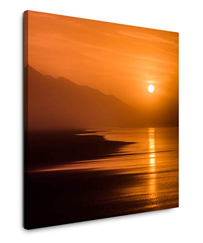 EAUZONE GmbH Sonnenuntergang 60x60cm Wandbild auf Leinwand, Kunstdruck Moderne Bilder von EAUZONE GmbH