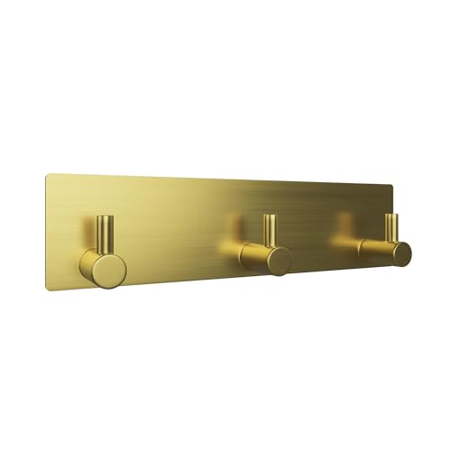 EAVY - Selbstklebende Handtuchhaken Edelstahl - Handtuchhalter - Wandhaken - Klebehaken - Gold von EAVY
