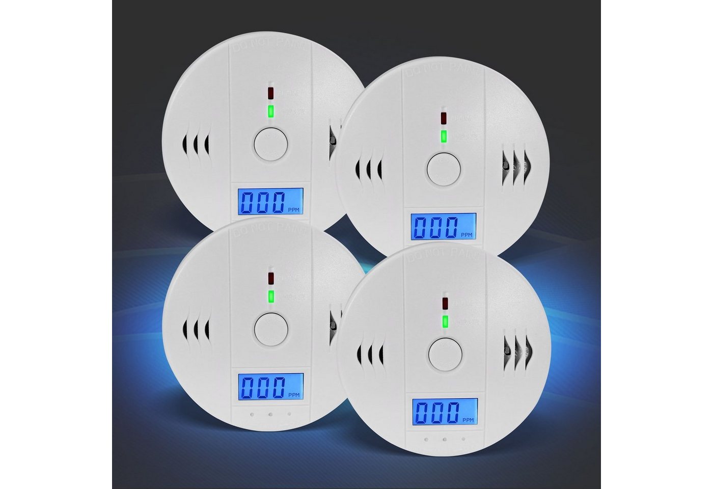 EAXUS Kohlenmonoxid Melder / Detektor - Gasmelder CO-Melder (85dB Alarm, CO-Wert im Display ablesbar, Magnethalterung optional) von EAXUS