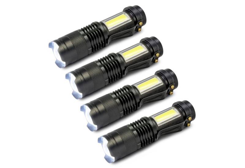 EAXUS LED Taschenlampe Glow-Max (4-St), mit 2 Lichtquellen und 3 Lichtmodi von EAXUS
