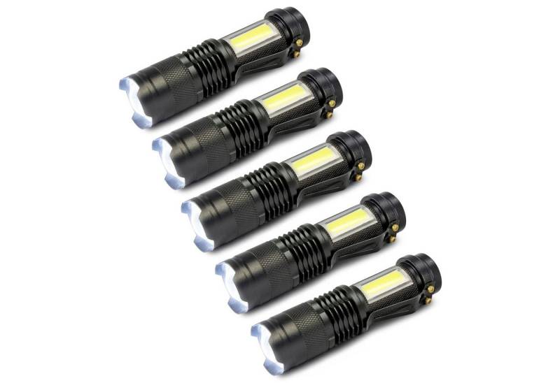EAXUS LED Taschenlampe Glow-Max (5-St), mit 2 Lichtquellen und 3 Lichtmodi von EAXUS