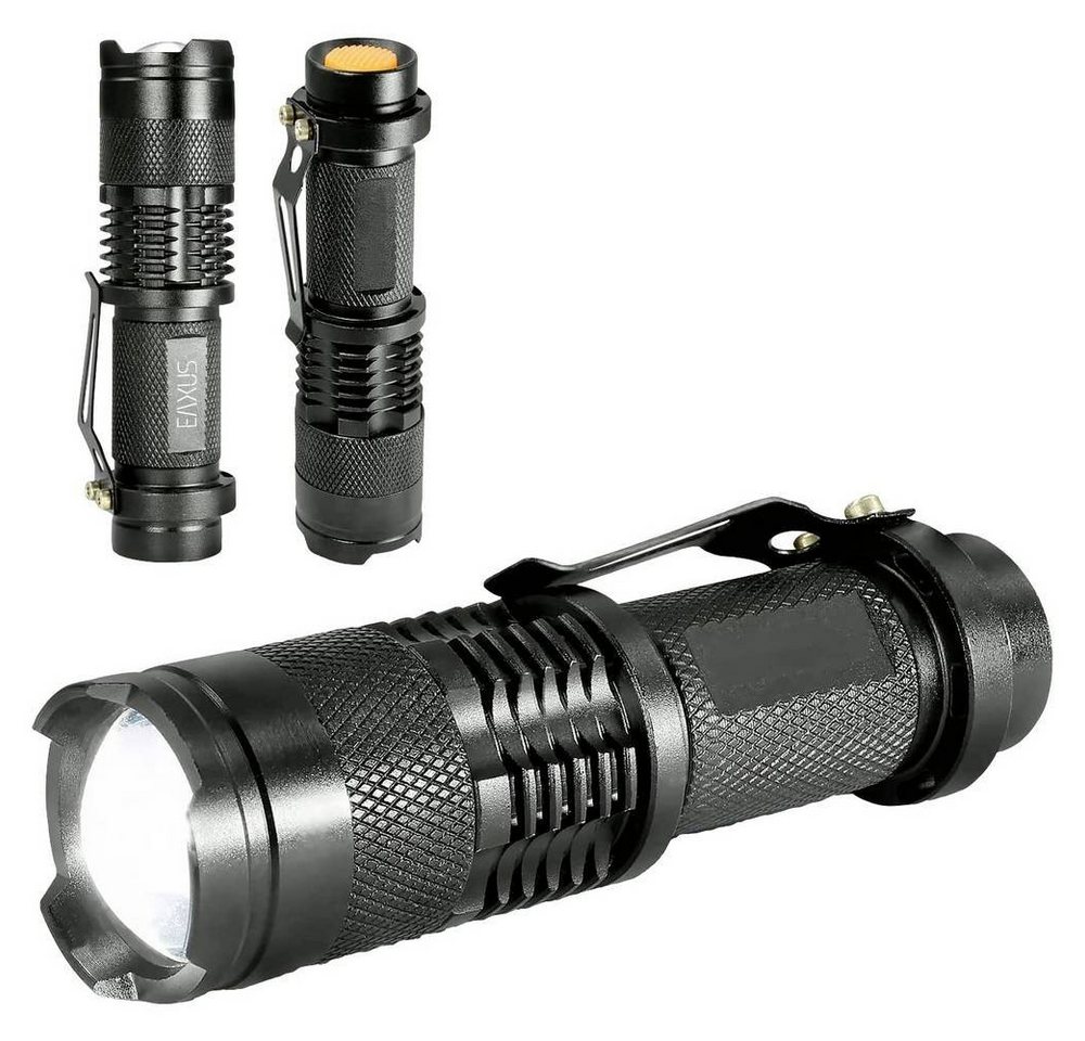 EAXUS Taschenlampe Mini Taschenlampe mit 1 T6-LED, mit Gürtelclip von EAXUS
