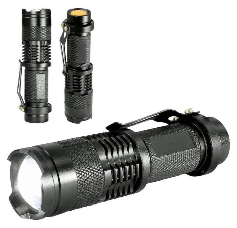 EAXUS Taschenlampe Mini Taschenlampe mit 1 T6-LED, mit Gürtelclip von EAXUS