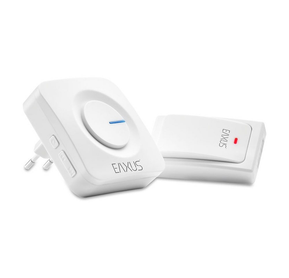 EAXUS Türklingel-Set Funkklingel Batterielos Funk Klingel Türglocke, 1 Empfänger, 36 Klingeltöne, (2-tlg), Kinetisch IP44 LED Anzeige von EAXUS