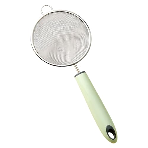 Feinmaschiges Sieb, Premium Edelstahl Sieb, Mehlsieb mit genietet stabilem Silikongriff zum Sieben von Mehl, Abtropfen von Tee, Reis, Quinoa (7cm*21cm) von EAZHOP