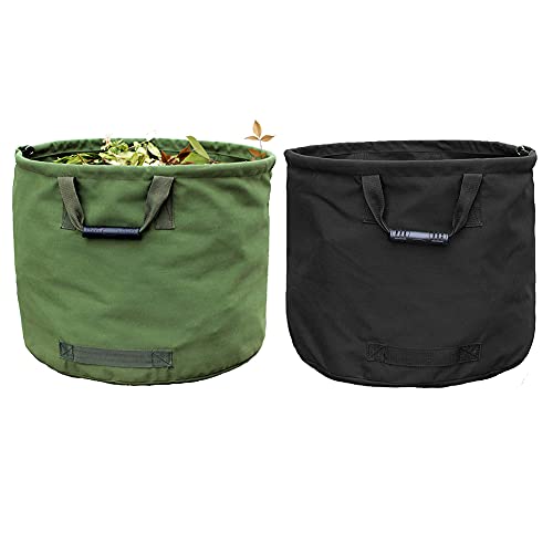 Gartenabfallsack Laubsammler 2 Stück, Wiederverwendbare Laubsack Garten Abfallsack 125L mit Griffen, Grüne Laubsack mit Militärischem Segeltuchgewebe Gartenabfallsack Laubsammler 2 Stück, Wiederverwendbare Laubsack Garten Abfallsack 125L mit Griffen, Grüne Laubsack mit Militärischem Segeltuchgewebe von EAZHOP
