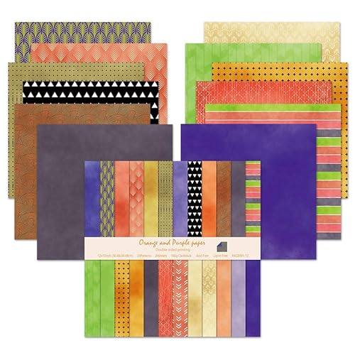 Scrapbook-Papier-Set, 24 Blatt, Boho-Muster, doppelseitig, Bastelkarton, Scrapbooking, DIY, Urlaub, Fotoalbum, Basteln, Origami-Kunst, Hintergrund, dekorative Kartenherstellung, 24 Designs/160 g/m² (D Scrapbook-Papier-Set, 24 Blatt, Boho-Muster, doppelseitig, Bastelkarton, Scrapbooking, DIY, Urlaub, Fotoalbum, Basteln, Origami-Kunst, Hintergrund, dekorative Kartenherstellung, 24 Designs/160 g/m² (D von EAZHOP