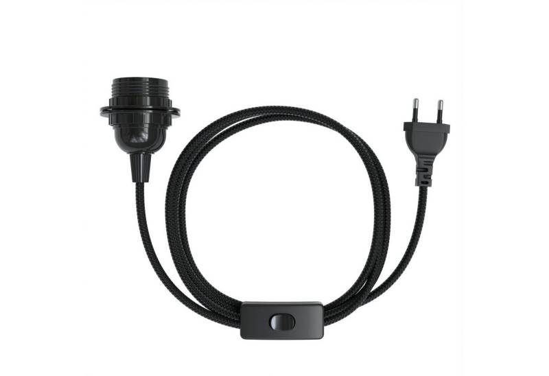 EAZY CASE Lampenfassung 3x E27 Lampensockel 5m Kabel & Schalter DIY Lampen, (1-St), E27 Fassung mit Schalter und dekoratives Lampenkabel DIY Lampe Schwarz von EAZY CASE