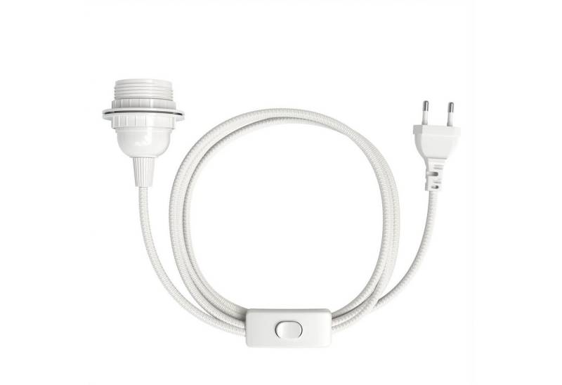 EAZY CASE Lampenfassung 3x E27 Lampensockel 5m Kabel & Schalter DIY Lampen, (1-St), E27 Sockel Schraubring für Lampenschirme Deko Lampe zum Aufhängen Weiß von EAZY CASE