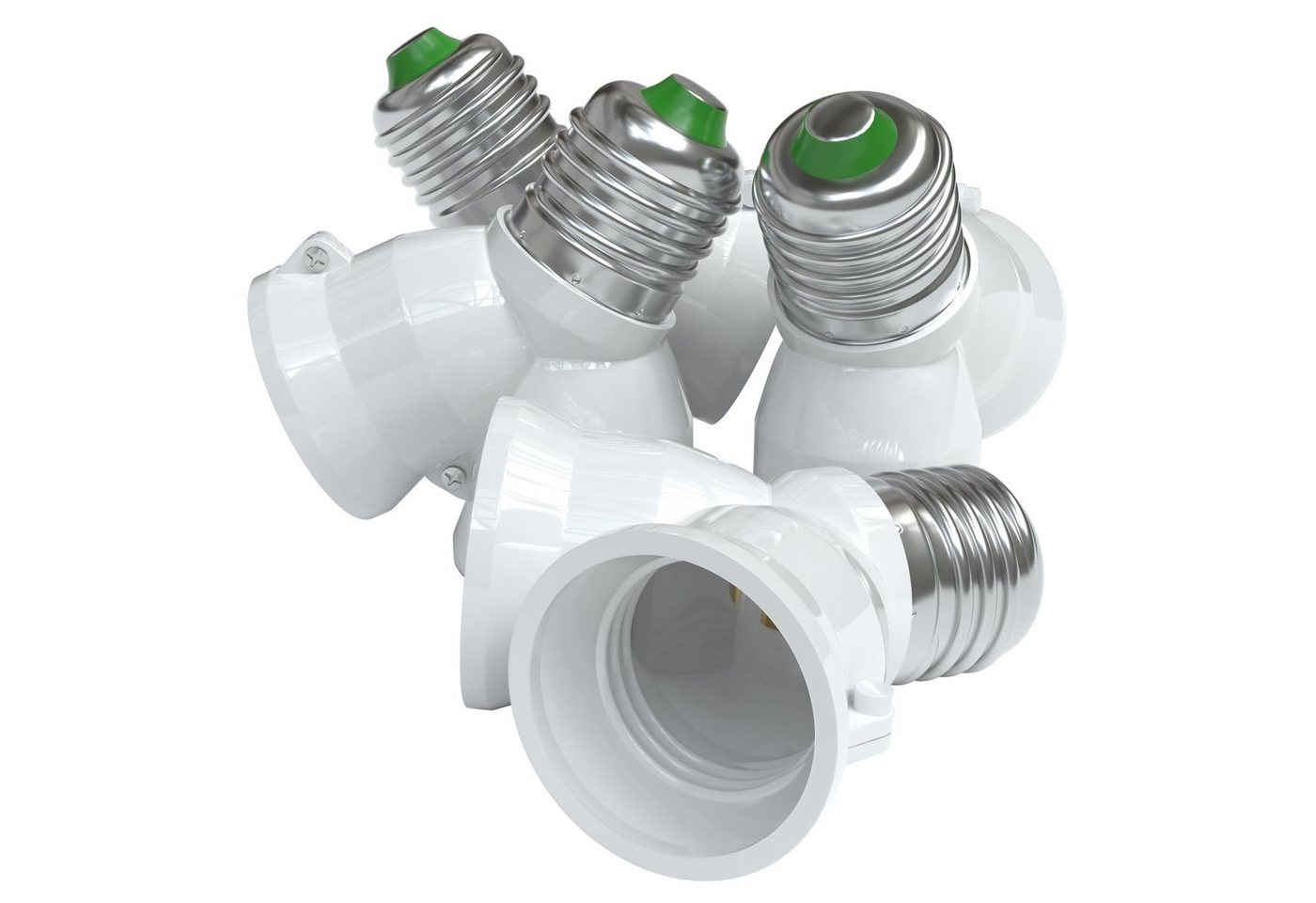 EAZY CASE Lampenfassung Lampensockel Sets E27 auf 2x E27 Adapter Fassung Lampe Glühbirne Konve, (Spar-Set), Lampenadapter E27 zu 2x E27 Adapter Lampe LED Halogen Energiesparlampe EAZY CASE Lampenfassung Lampensockel Sets E27 auf 2x E27 Adapter Fassung Lampe Glühbirne Konve, (Spar-Set), Lampenadapter E27 zu 2x E27 Adapter Lampe LED Halogen Energiesparlampe von EAZY CASE