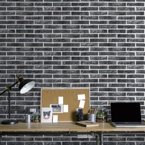 Duplex Brick Modern Tapete - Wallpaper für Zuhause, Wohnzimmer, Küche, Schlafzimmer, Dekoration, Büro - Tapete mit Realistisches Backsteinmuster von EB-Erismann