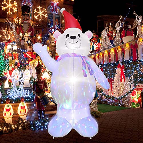 EBANKU 8 FT Blow Up Aufblasbarer Eisbär Groß Weihnachten Aufblasbarer Schneemann für den Innenhof im Freien Garten Weihnachtsdekorationen EBANKU 8 FT Blow Up Aufblasbarer Eisbär Groß Weihnachten Aufblasbarer Schneemann für den Innenhof im Freien Garten Weihnachtsdekorationen von EBANKU