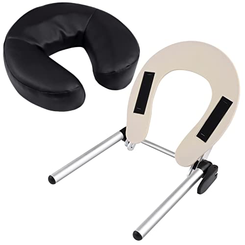 EBANKU Massage Tischaufsatz, Mobile Kopfstütze, Faltbarer Alu Rahmen, aus robustem Aluminium für alle gängigen Kosmetik-Tische, Behandlungsliegen und Therapie-Bänke von EBANKU