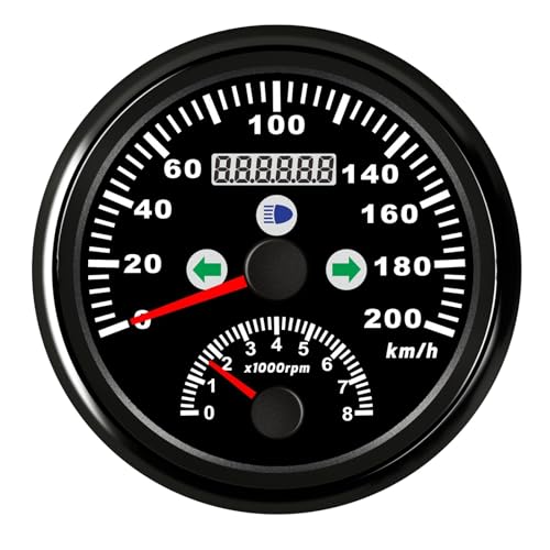 Autodrehzahlmesser, 2 In 1 Multifunktionale 85mm Gauge 0-200 KMH GPS Tachometer Gauge + Antenne 0-8000 RPM Tachometer mit Drehen Licht for Auto Boot Autodrehzahlmesser, 2 In 1 Multifunktionale 85mm Gauge 0-200 KMH GPS Tachometer Gauge + Antenne 0-8000 RPM Tachometer mit Drehen Licht for Auto Boot von EBAYTV