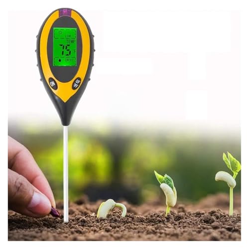 EBAYTV Bodennährstofftester, 3/4 In 1 Boden-PH-Tester PH Licht Feuchtigkeit Säuretester Bodentester Feuchtigkeitsmesser Pflanzenbodentester-Kit for Blumen(4 IN 1 Soil Tester) von EBAYTV