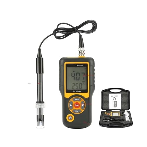 EBAYTV Bodennährstofftester, Digitales PH-Tester-Messrät HT-1202 Hochpräzises PH-Säuremessrät for Wasserqualitätsanalysatoren in Laboren for Meerwasser, Süßwasser, Aquakultur von EBAYTV
